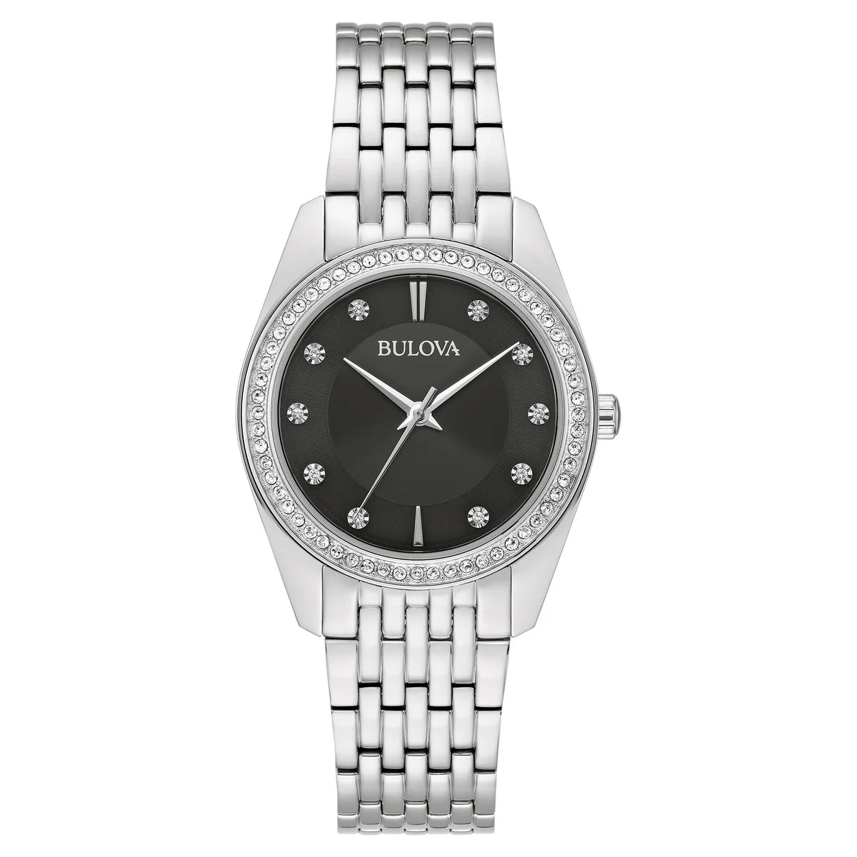 Bulova Black Dial Ladies Watch - Model 96L317